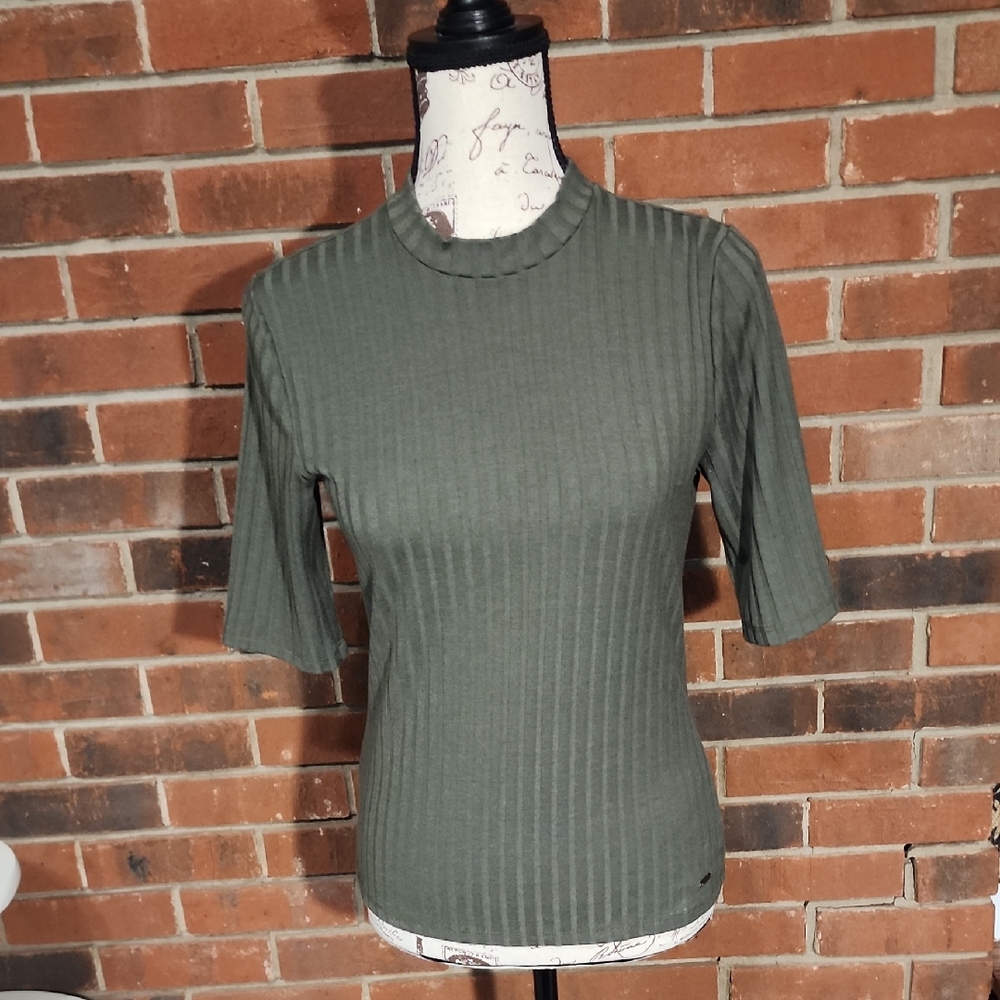Olive Hollister Ribbed Women's Top